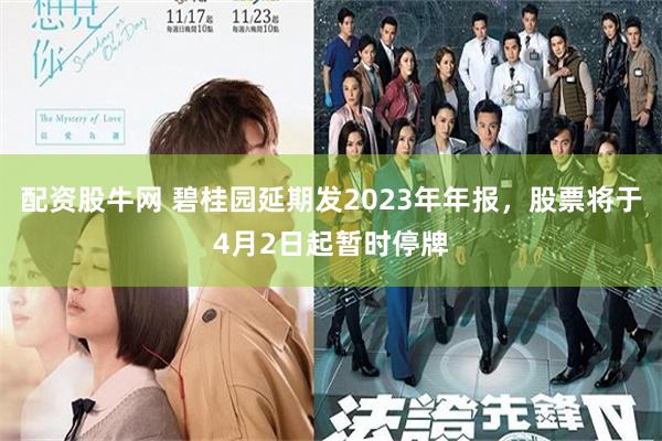 配资股牛网 碧桂园延期发2023年年报，股票将于4月2日起暂时停牌