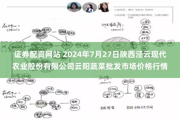 证券配资网站 2024年7月27日陕西泾云现代农业股份有限公司云阳蔬菜批发市场价格行情