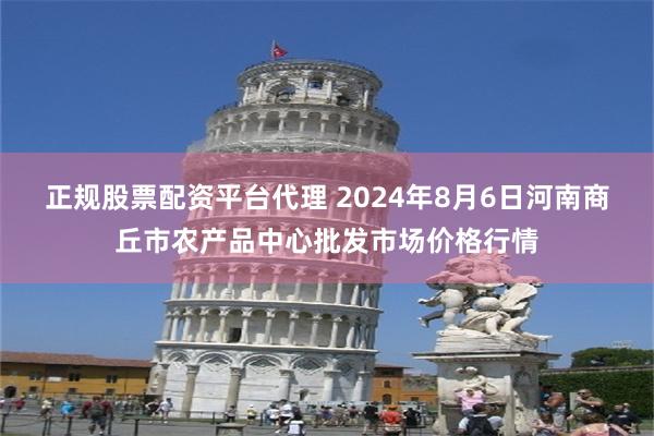 正规股票配资平台代理 2024年8月6日河南商丘市农产品中心批发市场价格行情