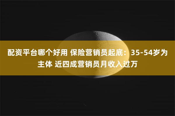 配资平台哪个好用 保险营销员起底：35-54岁为主体 近四成营销员月收入过万