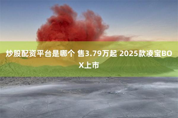 炒股配资平台是哪个 售3.79万起 2025款凌宝BOX上市