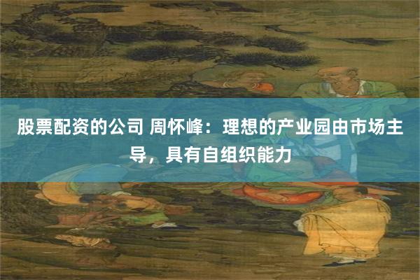 股票配资的公司 周怀峰：理想的产业园由市场主导，具有自组织能力